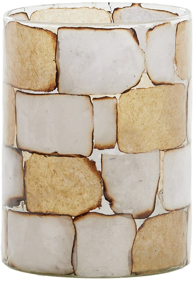 Light - Living Sfeerlicht Dronero - Glas - Bruin/Wit - 10 x 13 x 10 cm (BxHxD)