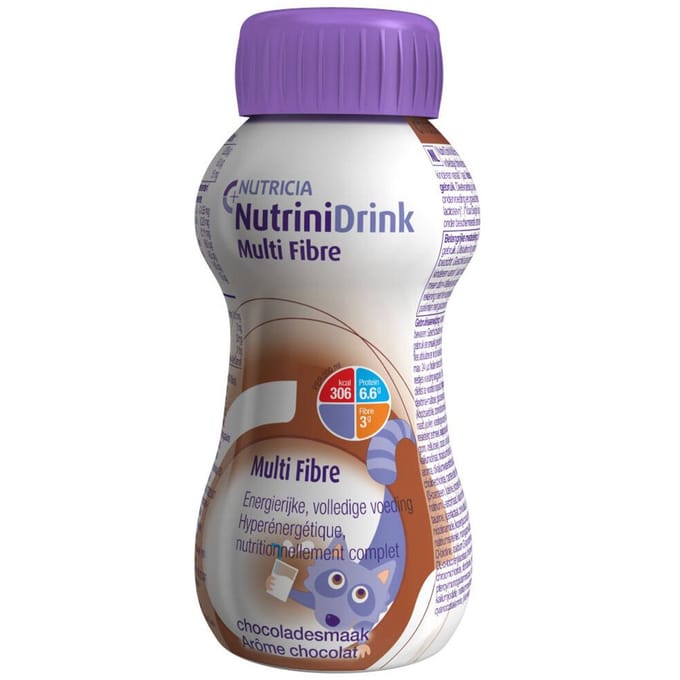 Nutrinidrink Multi Fibre Chocolade + 12 Maanden 200 Drinkbare oplossing
