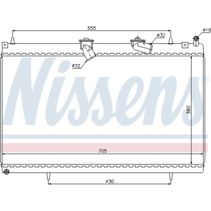 Radiator, motorkoeling NISSENS 63619