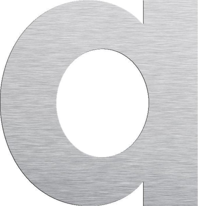 Huisnummer 9 cm - Letter a - RVS mat geborsteld