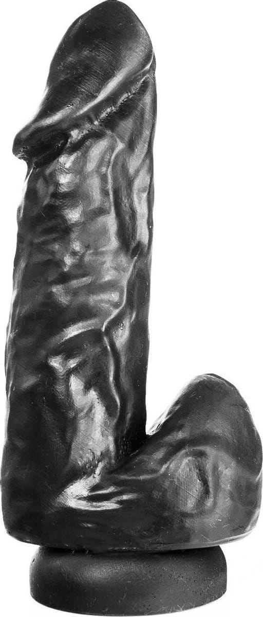 515 line Dildo met zuignap 19 x 5,2 cm - zwart
