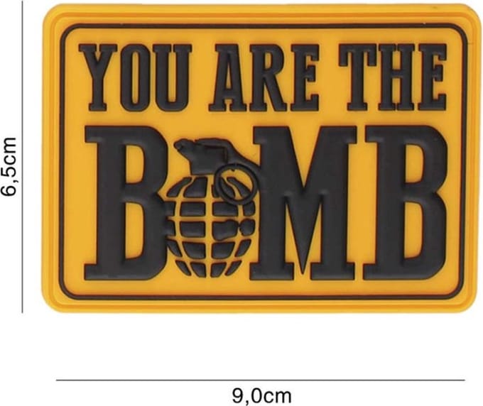 Embleem 3D PVC You Are The Bomb
