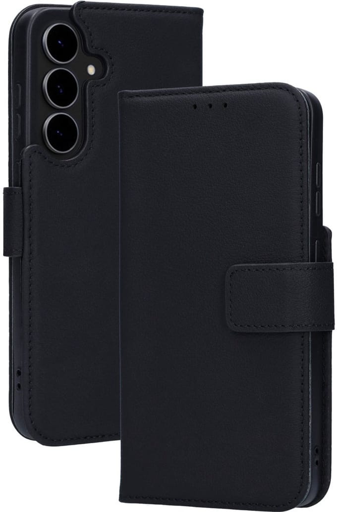 Mobiparts Leather Wallet Case geschikt voor Samsung Galaxy S25 FE - Zwart