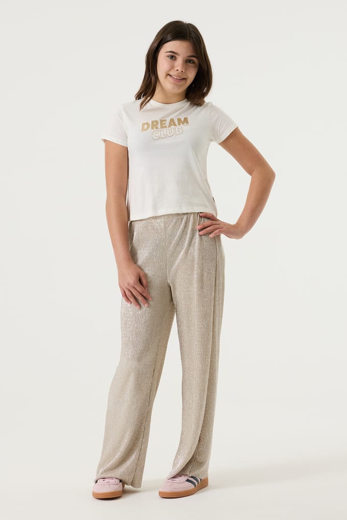wide fit stoffen broek met elastische band
