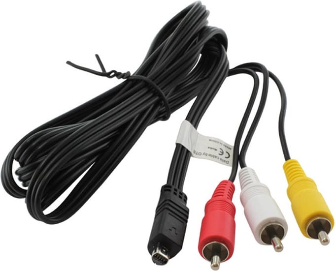 Camera Tulp composiet A/V kabel compatibel met Sony VMC-15FS / zwart - 1,5 meter