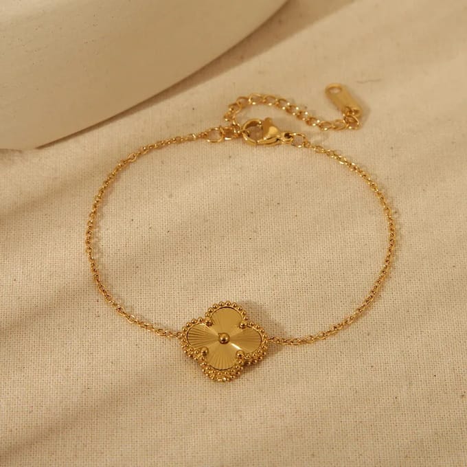 JewelGalerie - Armband - Bloem - Goud