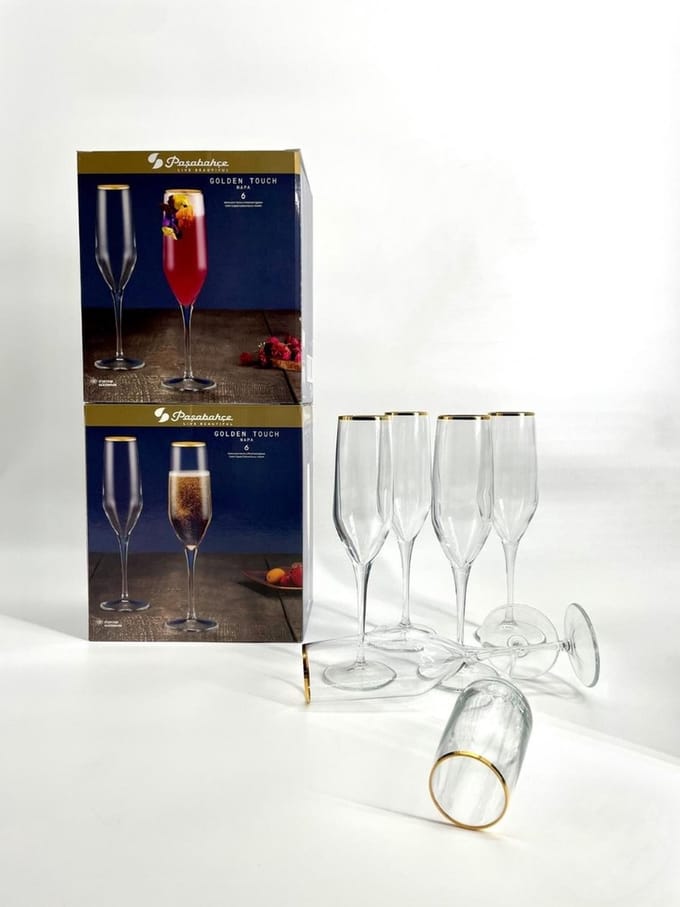 Pasabahce Napa Golden Touch champagne 6 glazen 200cc