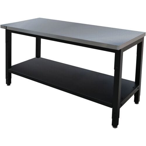 HBM RVS werkbank 152 cm x 61 cm, hoogte 91,1 cm, draaggewicht 150 kg