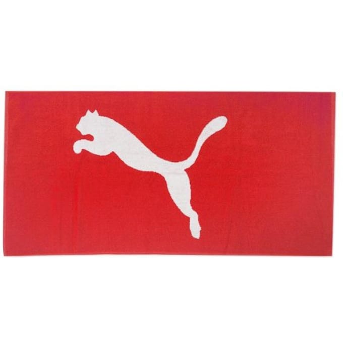 Puma handdoek TEAM Towel Small badhanddoek 50x100 rood