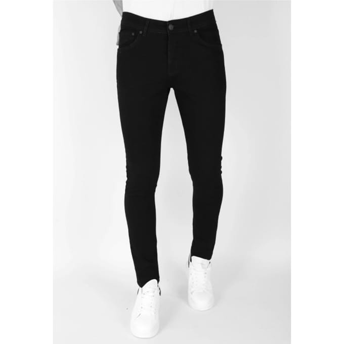 Nette Zwarte Heren Spijkerbroek met Stretch- Slim Fit -DP104