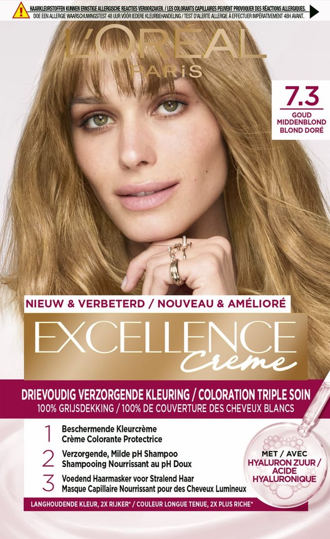 L’Oréal Paris Excellence Crème 7.3 - Goudblond - Permanente Haarverf - haarverf