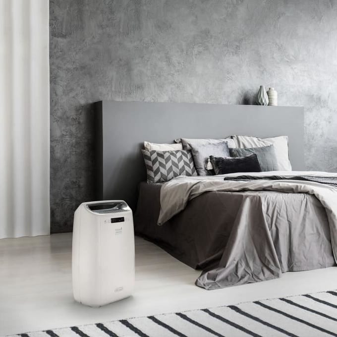 Luchtontvochtiger DELONGHI - DEXD216RF - Wasruimtefunctie - Luchtdebiet 125 m3/u - Capaciteit 2,1 L