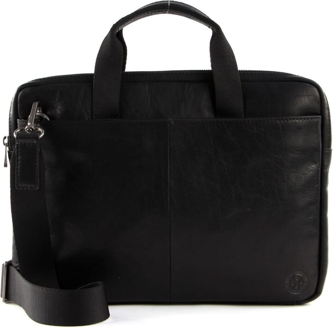 SADDLER Business tas Schoudertas James Computer Bag Black Zwart