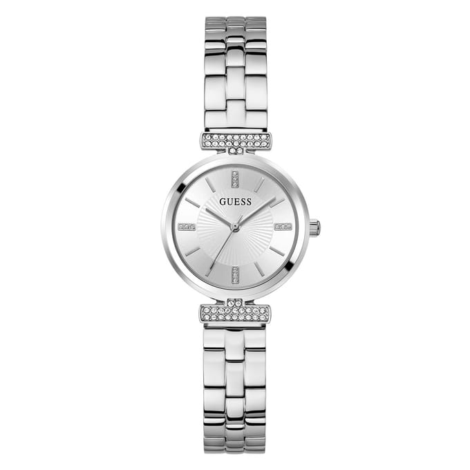 Guess Array GW0762L1 Horloge - Staal - Zilverkleurig - Ø 28 mm