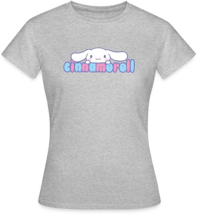 Cinnamoroll Gluurt Over De Letters T-Shirt Dames