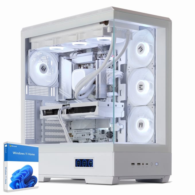 Sedatech Advanced Gaming PC Waterkoeling XL White Edition • AMD Ryzen 7 7700X 8x 4.5GHz • Radeon RX 9070 XT • 32Gb DDR5 • 2Tb SSD M.2 • WiFi • Bluetooth, USB C • Windows 11 • Desktop computer