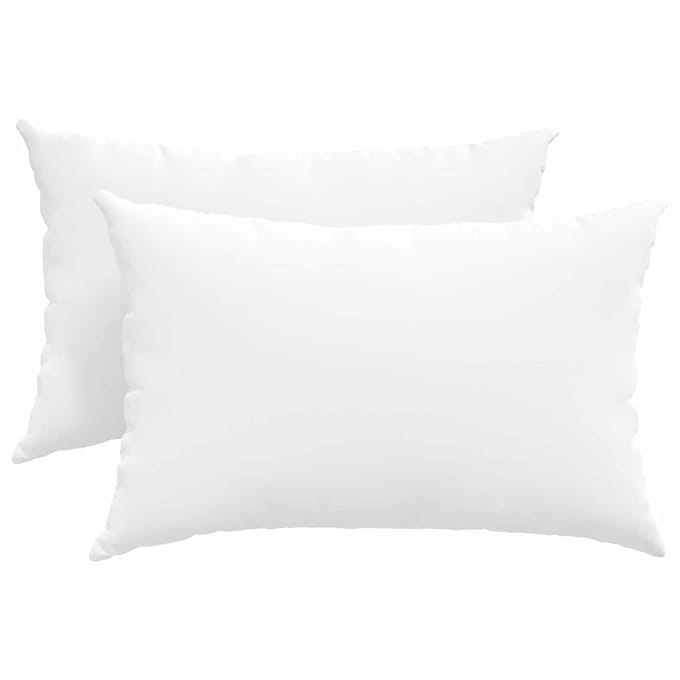 vidaXL - Zitkussens - 2 - st - Stof - Wit - 60 - x - 40 - cm