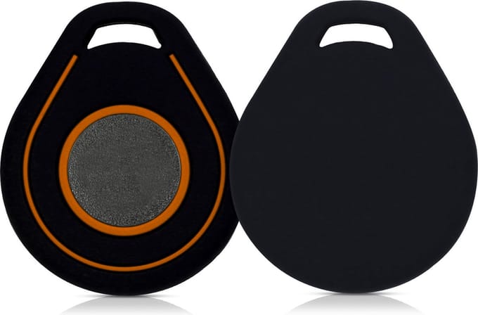kwmobile Key Fob Cover for Harley Davidson Motorcycle Key Cover - Silicone Protective Case in Black / Orange - Soft Motorcycle Key Shell