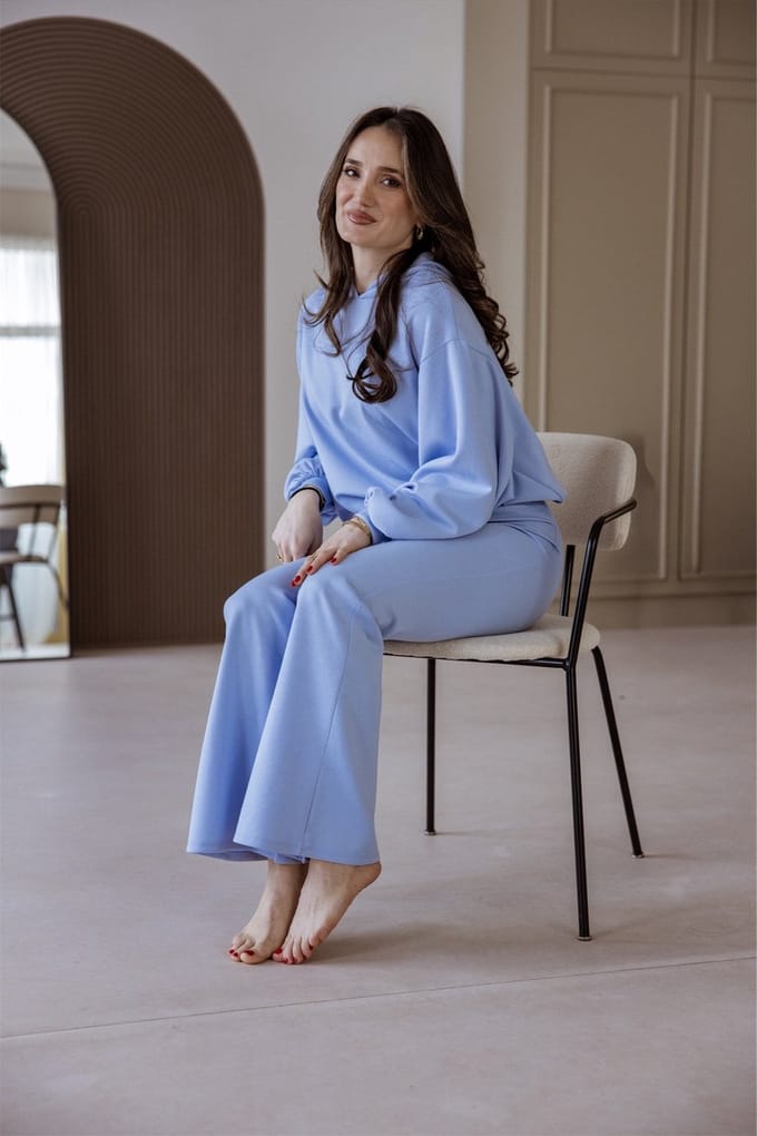Loungewear Set Sara / Baby Blauw / One Size
