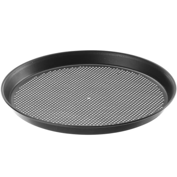 HENDI Geperforeerde pizzapan – gelijkmatig bakken – blauw koolstofstaal – Ø 352 mm