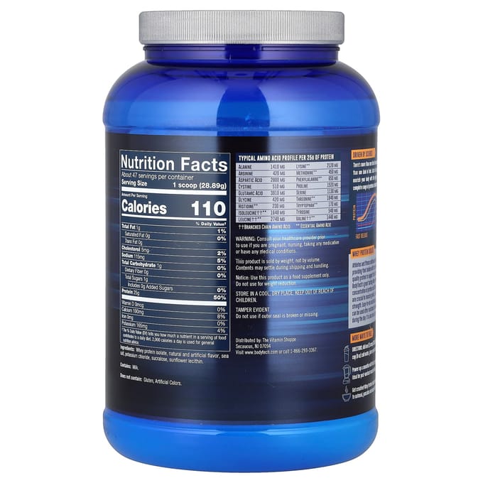 Whey Protein Isolaat, Franse Vanille, 1,36 kg(3 lbs)
