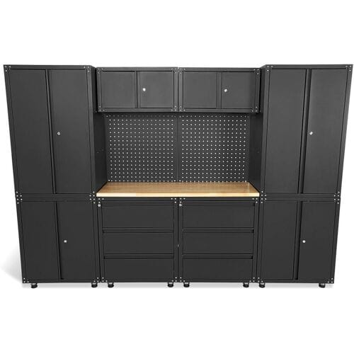 HBM Premium Modulair Werkplaatssysteem, 11-delig, matzwart