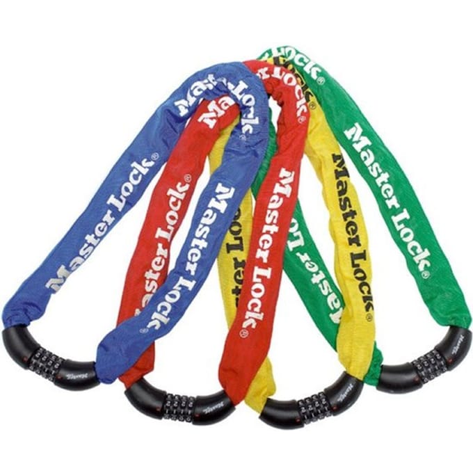 Steel chain 90cm x Ø 8mm with resettable combination 4 digitsnylon sl