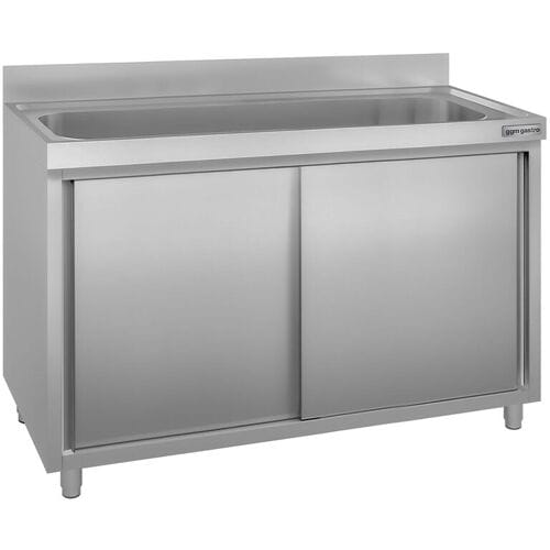 GGM Gastro Afwaskast ECO - 1400 x 700 mm - met 1 spoelbak zilver