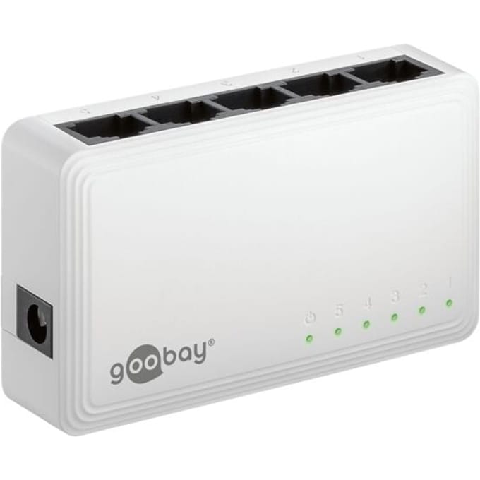 5-poort Gigabit Switch - 10/100/1000 - Wit