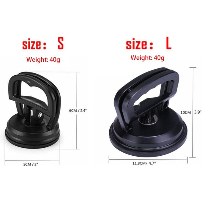 2 Stuks Uitdeuker Uitdeukgereedschap Zuignap Hefinrichting voor Auto's Uitdeuk Glas Tegels Spiegel Hefinrichting en black