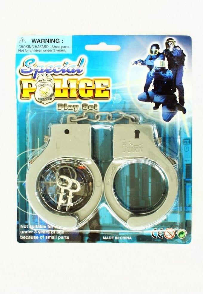 Handboeien plastic zilverkleurig