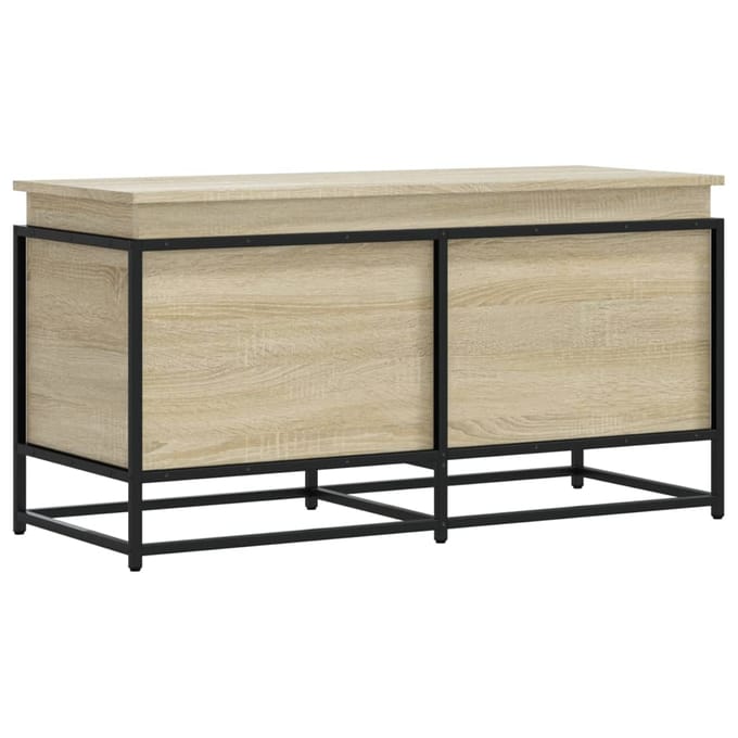 vidaXL - Opbergbox - met - deksel - 100x40x51,5 - cm - bewerkt - hout - sonoma - eiken