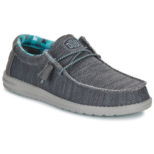 HEYDUDE Wally Sox Instappers grijs Canvas - Maat 41