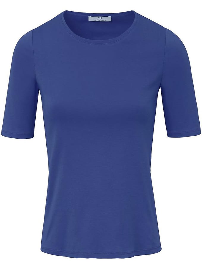 Shirt 100% Pima Cotton ronde hals Van Peter Hahn blauw