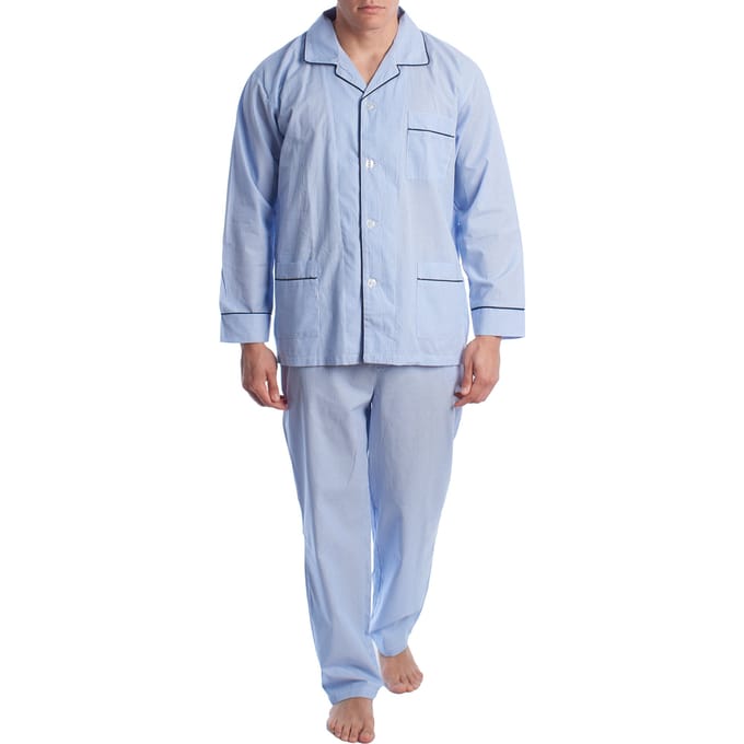 Katoenen popeline herenpyjama KLP5