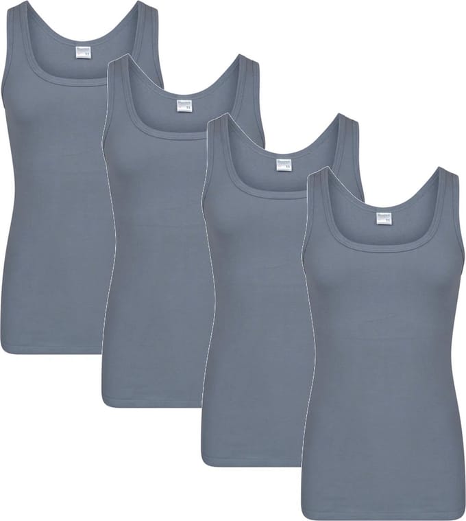 Beeren heren hemd - 4-pack - maat L - steel grey