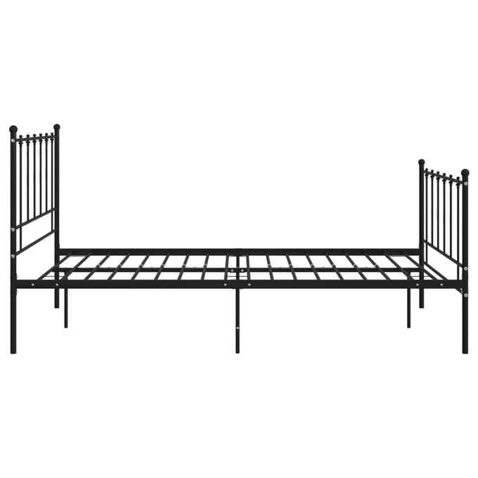 vidaXL - Bedframe - metaal - zwart - 120x200 - cm