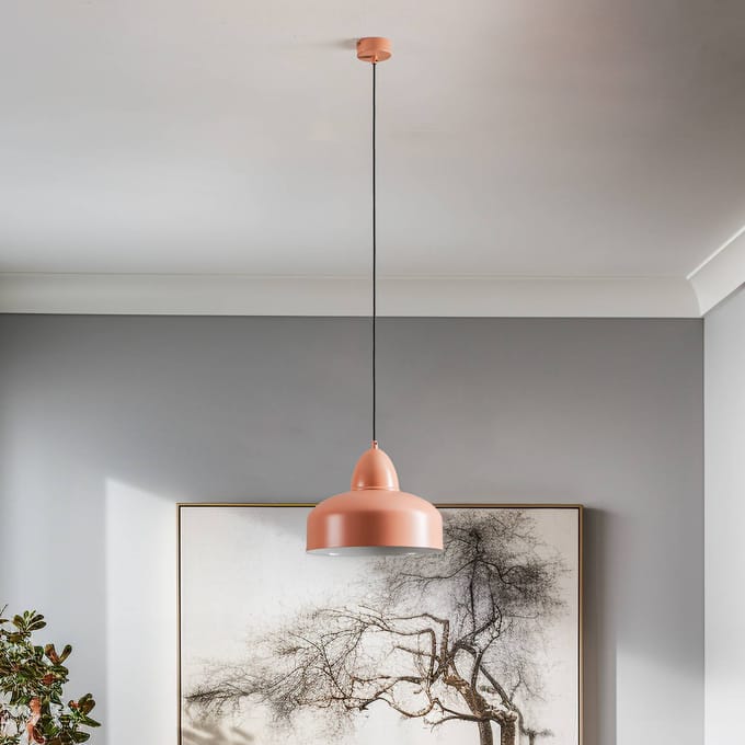 ALDEX Hanglamp Mille, 1-lamp, koraalkleurig