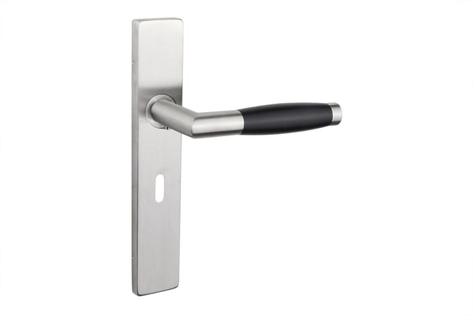 Lavuzo deurkruk Ascoli RVS met rechthoekig schild SL56 | Per set