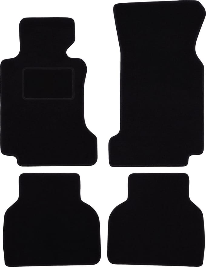 Zwarte velours vloermatten voor: BMW 7 E38 sedan (1994-2001)
