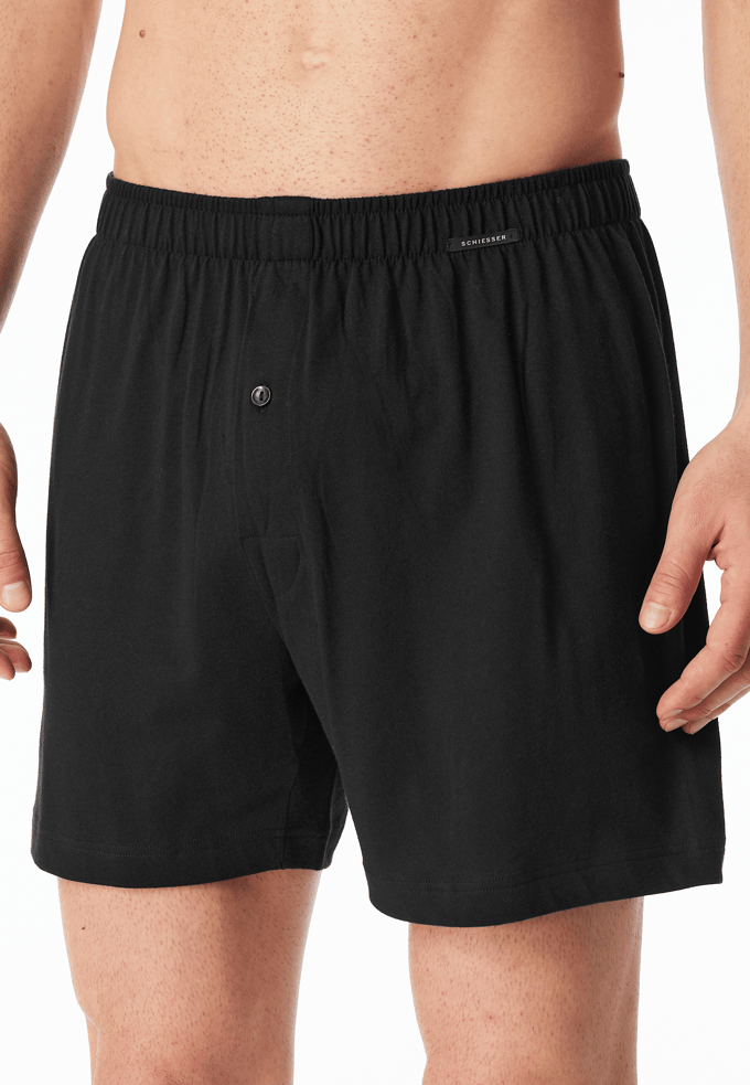 Boxershorts, set van 2, jersey, zwart - Boxershorts in multipacks 14