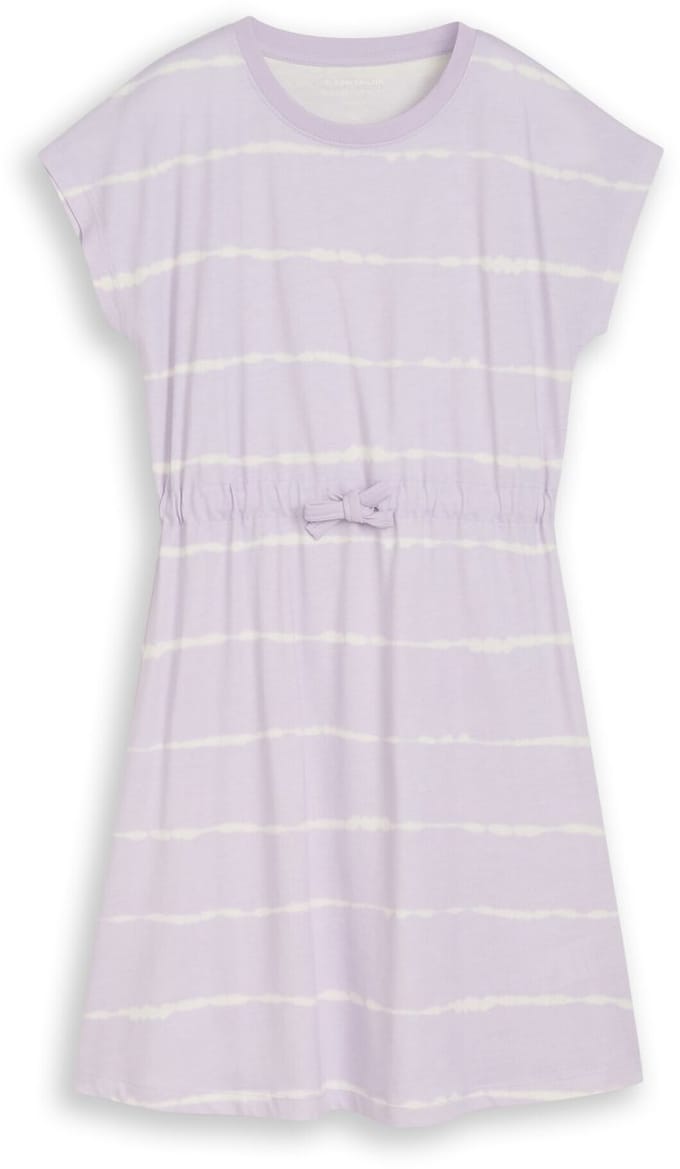 Tom Tailor - Mini-jurk met streepjespatroon - Maat 128 - lilac batik design