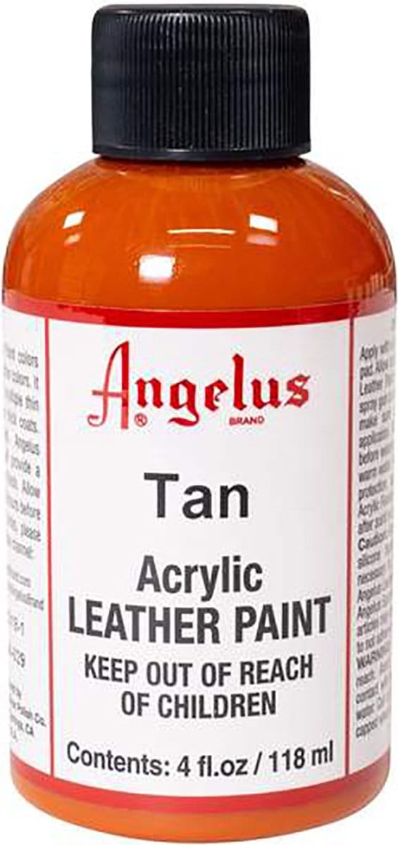 Angelus Leather Acrylic Paint - textielverf voor leren stoffen - acrylbasis - Tan - 118ml