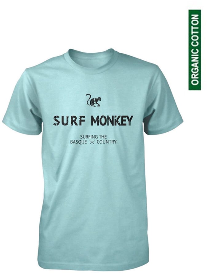 Surf Monkey - biologisch katoen T-shirt -heren- Ijs