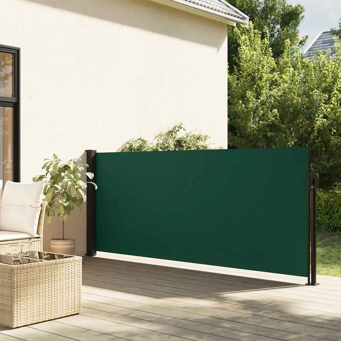 vidaXL - Windscherm - uittrekbaar - 120x500 - cm - donkergroen