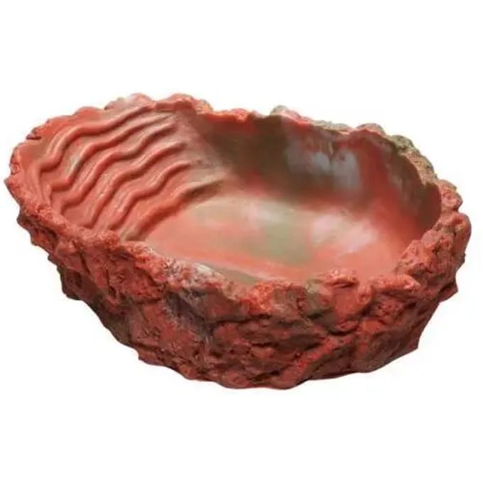 Hobby Terrano Drinkbak | 50 | 150 | 550 ml | rotsachtige drink- en badderbak voor reptielen Rood 150ML
