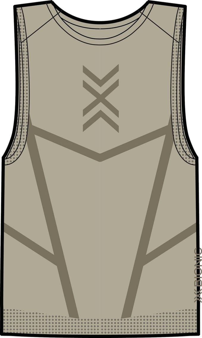 X-Bionic Xceed Run Tanktop Heren Sand/Dark Sand - S