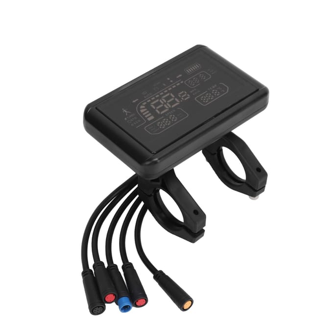 Elektrische Fiets Display Paneel Snelheid Versnelling Vermogen Modus Indicator Meter Waterdicht voor Elektrische Fiets Modificatie black