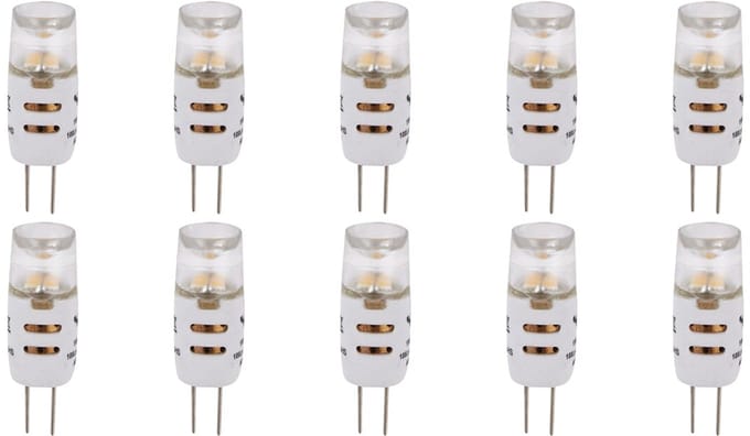 SPL G4 LED Lamp 1W Dimbaar - Warm Wit - 100lm - T10 - 10 Stuks