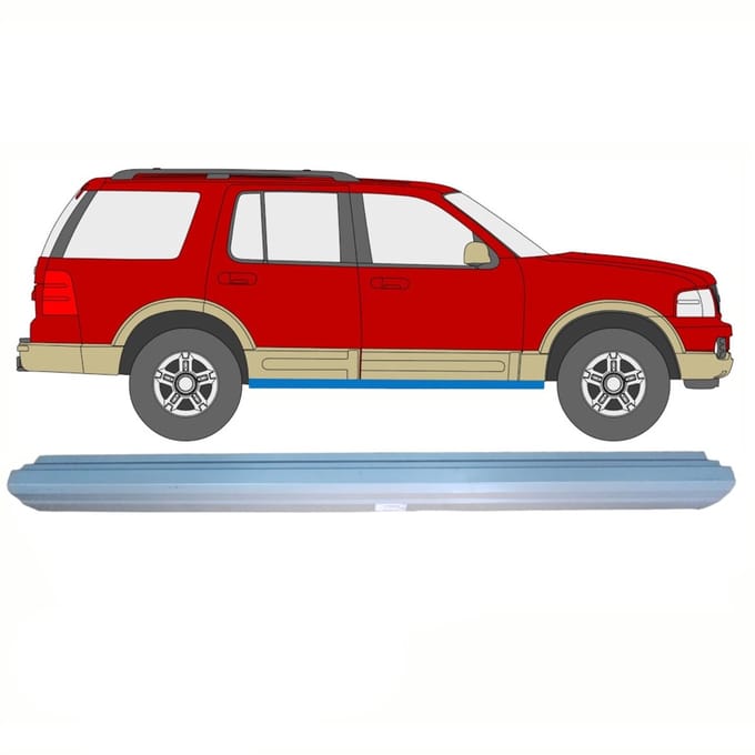 Reparatie dorpel voor Ford Explorer 2001-2005 / Links = Rechts (symmetrisch)